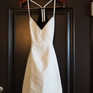 Heartbeat Song Black and Ivory Backless Lace Dress